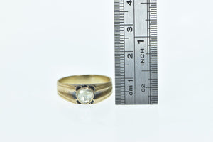 14K 0.85 Rose Cut Diamond Victorian Engagement Ring Yellow Gold