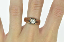 Load image into Gallery viewer, 14K 0.85 Rose Cut Diamond Victorian Engagement Ring Yellow Gold