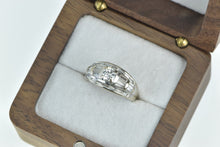 Load image into Gallery viewer, 18K 1.00 Ctw Diamond Baguette Engagement Ring White Gold