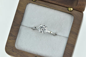 Platinum 1.59 Ctw Round Diamond Classic Engagement Ring