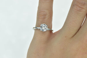 Platinum 1.59 Ctw Round Diamond Classic Engagement Ring