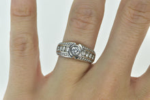 Load image into Gallery viewer, 14K 1.04 Ctw Round Diamond Encrusted Engagement Ring White Gold