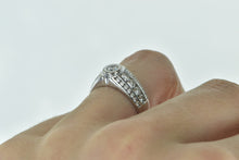 Load image into Gallery viewer, 14K 1.04 Ctw Round Diamond Encrusted Engagement Ring White Gold