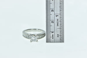 Platinum 1.23 Ctw Princess Diamond Engagement Ring