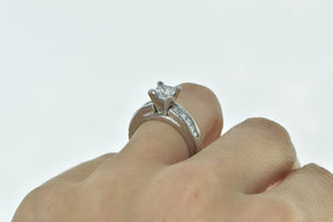 Platinum 1.23 Ctw Princess Diamond Engagement Ring