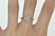 Load image into Gallery viewer, 14K 0.90 Ct Diamond Solitaire Classic Engagement Ring Yellow Gold