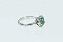 Load image into Gallery viewer, 14K 1.10 Ctw Natural Emerald Diamond Engagement Ring White Gold