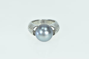 18K 13.56mm South Sea Pearl 0.98 Ctw Diamond Ring White Gold