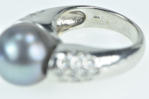 18K 13.56mm South Sea Pearl 0.98 Ctw Diamond Ring White Gold