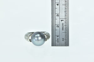 18K 13.56mm South Sea Pearl 0.98 Ctw Diamond Ring White Gold