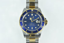 Load image into Gallery viewer, 18K / SS Rolex Submariner Date 16613 Blue Bezel Dial Men&#39;s Watch