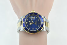 Load image into Gallery viewer, 18K / SS Rolex Submariner Date 16613 Blue Bezel Dial Men&#39;s Watch