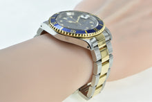 Load image into Gallery viewer, 18K / SS Rolex Submariner Date 16613 Blue Bezel Dial Men&#39;s Watch