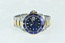 Load image into Gallery viewer, 18K / SS Rolex Submariner Date 16613 Blue Bezel Dial Men&#39;s Watch