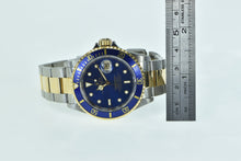 Load image into Gallery viewer, 18K / SS Rolex Submariner Date 16613 Blue Bezel Dial Men&#39;s Watch