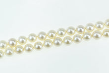 Load image into Gallery viewer, 14K 9.0mm Pearl 0.90 Ctw Diamond Classic Strand Necklace 28&quot; Yellow Gold