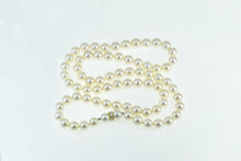 Load image into Gallery viewer, 14K 9.0mm Pearl 0.90 Ctw Diamond Classic Strand Necklace 28&quot; Yellow Gold