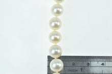 Load image into Gallery viewer, 14K 9.0mm Pearl 0.90 Ctw Diamond Classic Strand Necklace 28&quot; Yellow Gold