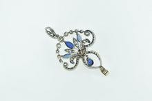 Load image into Gallery viewer, Platinum 3.29 Ctw Diamond Sapphire Art Deco Drop Pin/Brooch