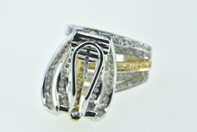 Load image into Gallery viewer, 18K 1.00 Ctw Diamond French Clip Layered Hoop Earrings White Gold