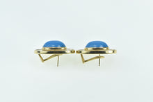 Load image into Gallery viewer, 18K Peter Brams Design Mother of Pearl Turquoise Earrings Yellow Gold