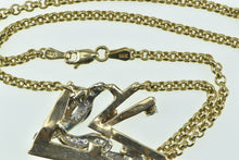 Load image into Gallery viewer, 14K 0.50 Ctw Diamond Geometric Cluster Rolo Necklace 15.75&quot; Yellow Gold