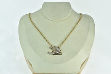 Load image into Gallery viewer, 14K 0.50 Ctw Diamond Geometric Cluster Rolo Necklace 15.75&quot; Yellow Gold