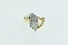 Load image into Gallery viewer, 14K 0.90 Ctw Diamond Vintage Cluster Bypass Ring Yellow Gold