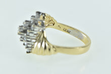 Load image into Gallery viewer, 14K 0.90 Ctw Diamond Vintage Cluster Bypass Ring Yellow Gold