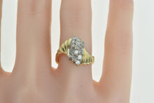 Load image into Gallery viewer, 14K 0.90 Ctw Diamond Vintage Cluster Bypass Ring Yellow Gold