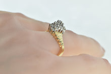 Load image into Gallery viewer, 14K 0.90 Ctw Diamond Vintage Cluster Bypass Ring Yellow Gold