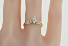 Load image into Gallery viewer, 14K 0.33 Ctw Marquise Diamond Engagement Ring Yellow Gold