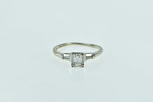 Load image into Gallery viewer, 14K 0.44 Ctw Emerald Cut Baguette Engagement Ring White Gold