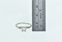 Load image into Gallery viewer, 14K 0.44 Ctw Emerald Cut Baguette Engagement Ring White Gold