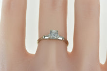 Load image into Gallery viewer, 14K 0.44 Ctw Emerald Cut Baguette Engagement Ring White Gold