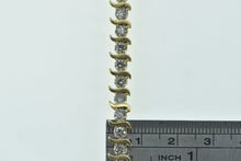 Load image into Gallery viewer, 14K 3.28 Ctw Diamond Classic Wavy Link Tennis Bracelet 7.5&quot; Yellow Gold