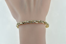 Load image into Gallery viewer, 14K 2.80 Ctw Diamond Wavy Loop Twist Link Tennis Bracelet 7.5&quot; Yellow Gold