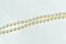 Load image into Gallery viewer, 18K 9-9.5mm Pearl Strand Vintage Diamond Opera Necklace 30.5&quot; Yellow Gold