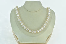 Load image into Gallery viewer, 18K 9-9.5mm Pearl Strand Vintage Diamond Opera Necklace 30.5&quot; Yellow Gold