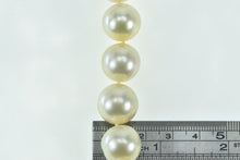 Load image into Gallery viewer, 14K Graduated Pearl Diamond Clasp Statement Necklace 18.5&quot; Yellow Gold