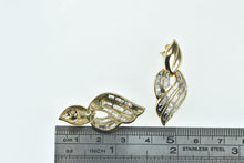 Load image into Gallery viewer, 14K 1.00 Ctw Baguette Diamond Flame Dangle Earrings Yellow Gold