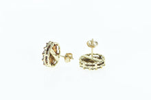 Load image into Gallery viewer, 10K 1.56 Ctw Round Fancy Diamond Cluster Stud Earrings Yellow Gold