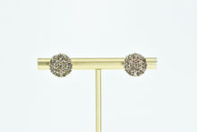 Load image into Gallery viewer, 10K 1.56 Ctw Round Fancy Diamond Cluster Stud Earrings Yellow Gold