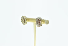 Load image into Gallery viewer, 10K 1.56 Ctw Round Fancy Diamond Cluster Stud Earrings Yellow Gold