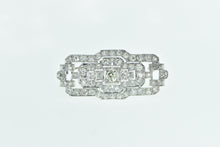 Load image into Gallery viewer, Platinum 5.00 Ctw Art Deco OEC Diamond Ornate Bar Pin/Brooch