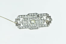 Load image into Gallery viewer, Platinum 5.00 Ctw Art Deco OEC Diamond Ornate Bar Pin/Brooch