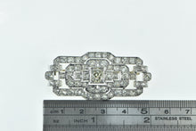 Load image into Gallery viewer, Platinum 5.00 Ctw Art Deco OEC Diamond Ornate Bar Pin/Brooch