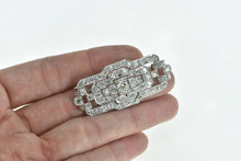 Load image into Gallery viewer, Platinum 5.00 Ctw Art Deco OEC Diamond Ornate Bar Pin/Brooch