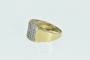 10K 1.00 Ctw Squared Diamond Vintage Cluster Ring Yellow Gold