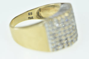 10K 1.00 Ctw Squared Diamond Vintage Cluster Ring Yellow Gold